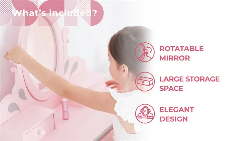 Pink Kids vanity table (12)