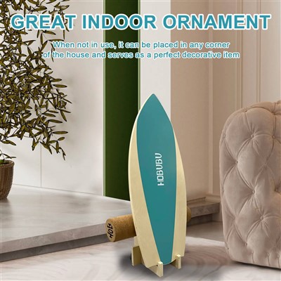 코르크 롤이있는 목재 밸런스 보드